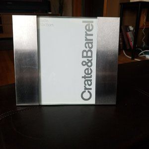 5x7 Picture Frame Brushed Stainless Steel Crate&Barrel
